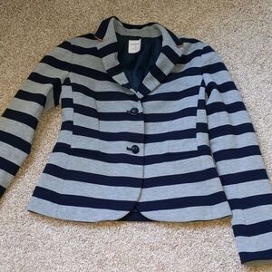Gap Academy Striped Blazer Jacket Petite Preppy 0